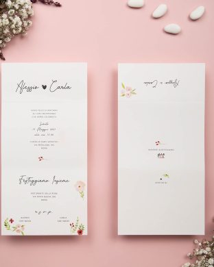 Partecipazione Libretto Fiorellini Rosa