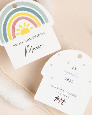 Biglietto TAG multifunzione Arcobaleno