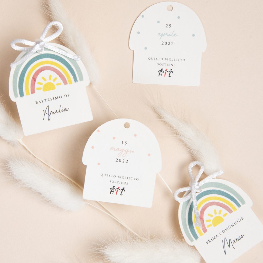 Biglietto TAG multifunzione Arcobaleno