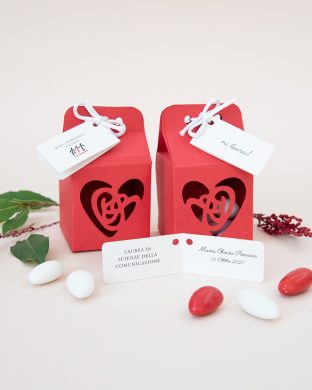 Bomboniera Cuore intagliato Laurea