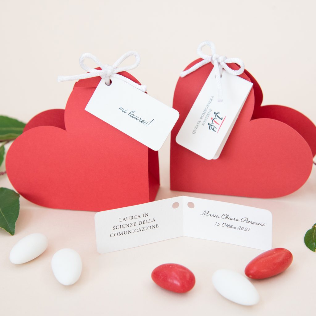 Bomboniera Solidale Cuore Laurea