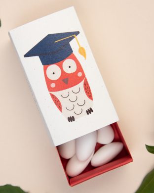 Bomboniera Solidale Fiammiferi Gufo Laurea
