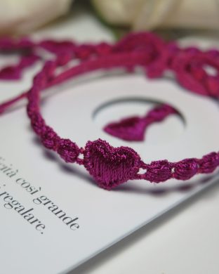 Bracciale cuore Cruciani con nastro