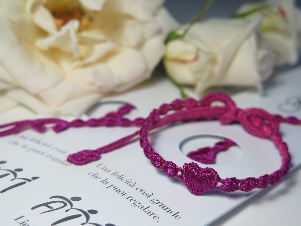 Bracciale cuore Cruciani con nastro