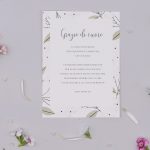 Biglietto ringraziamento con Cornice Botanico