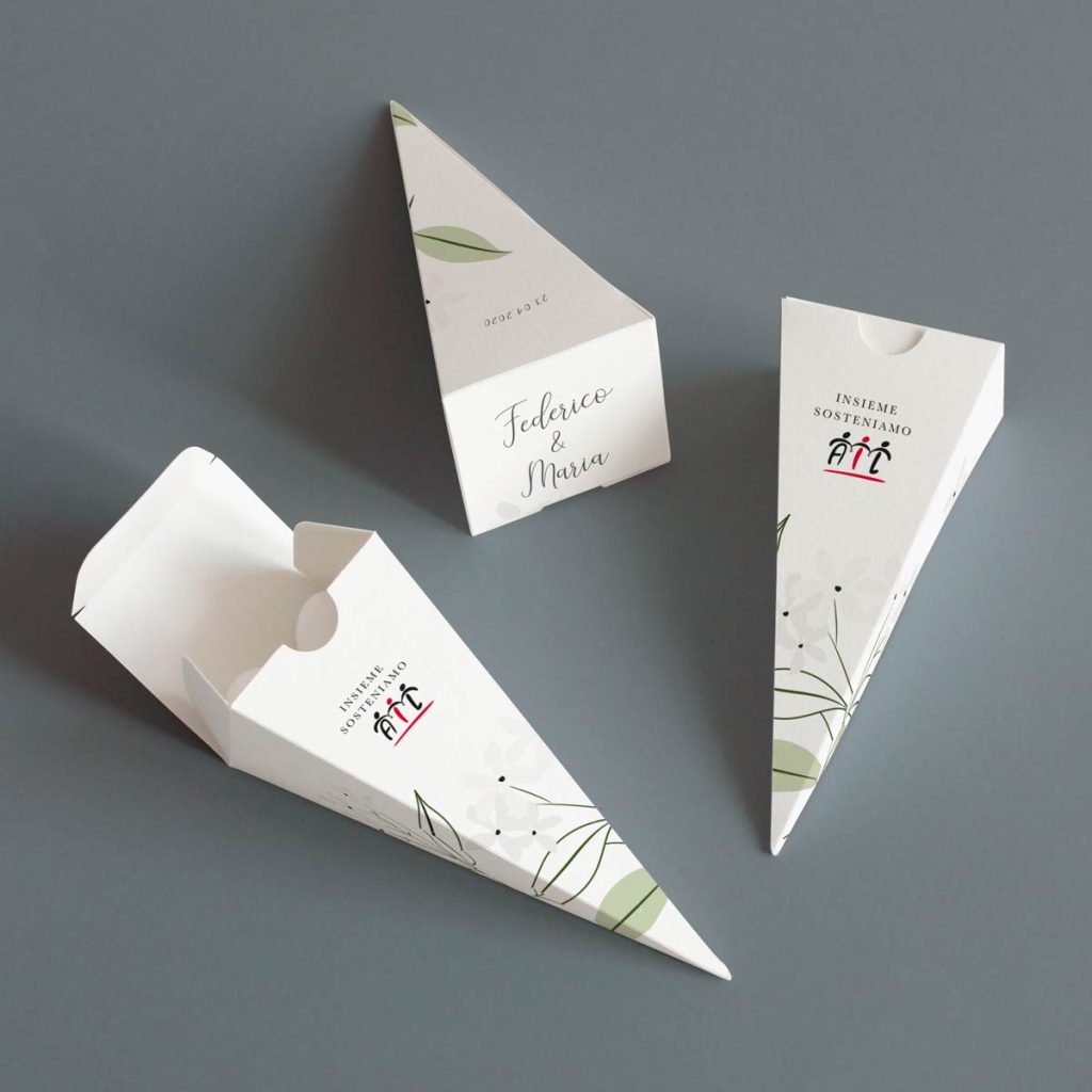 Cono Porta Riso e Confetti Botanico