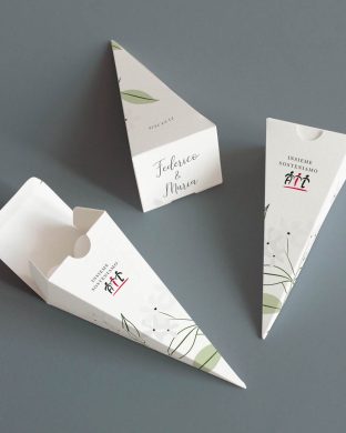 Cono Porta Riso e Confetti Botanico