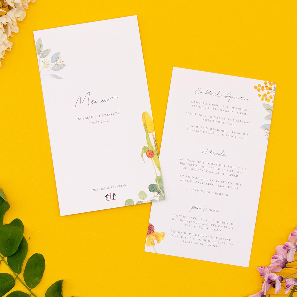 Menu Fiorellini Gialli