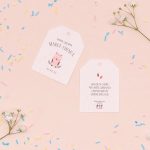 Biglietto TAG multifunzione Gufo Rosa